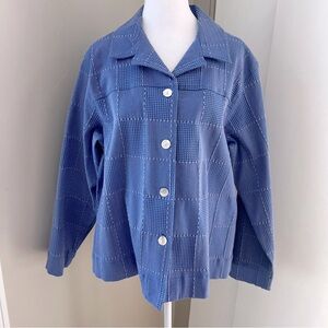 Coldwater creek texture printed button down blazer Size L